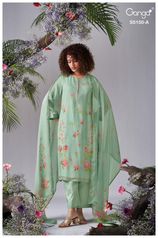 Ganga heloise 5150 wholesale dress material catalogue